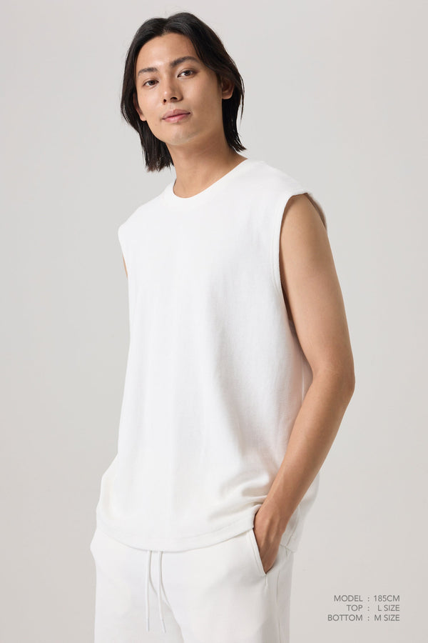Waffle Muscle Tee - Cream