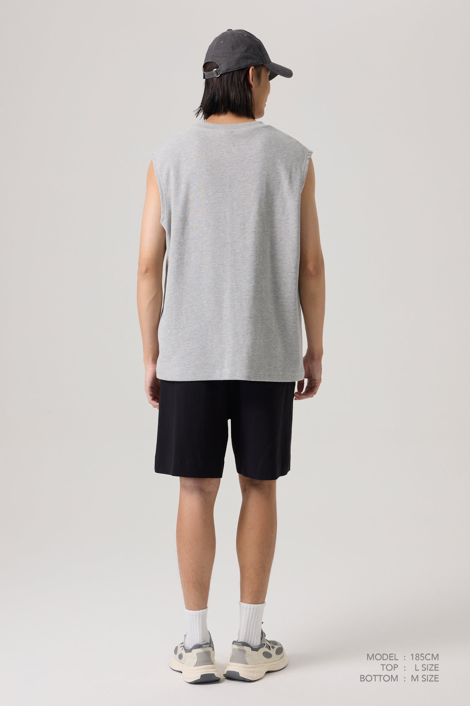 Waffle Muscle Tee - Grey