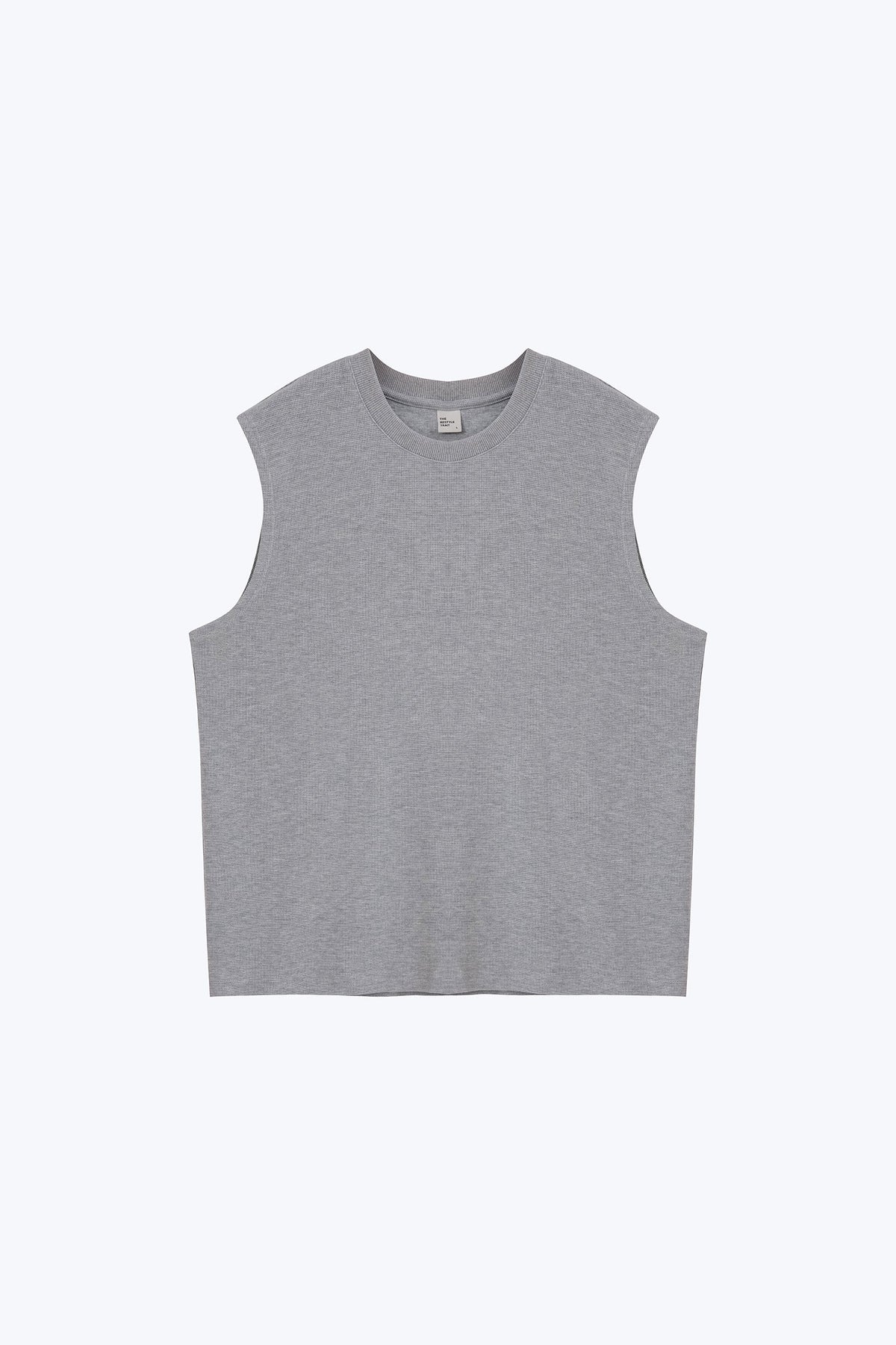 Waffle Muscle Tee - Grey