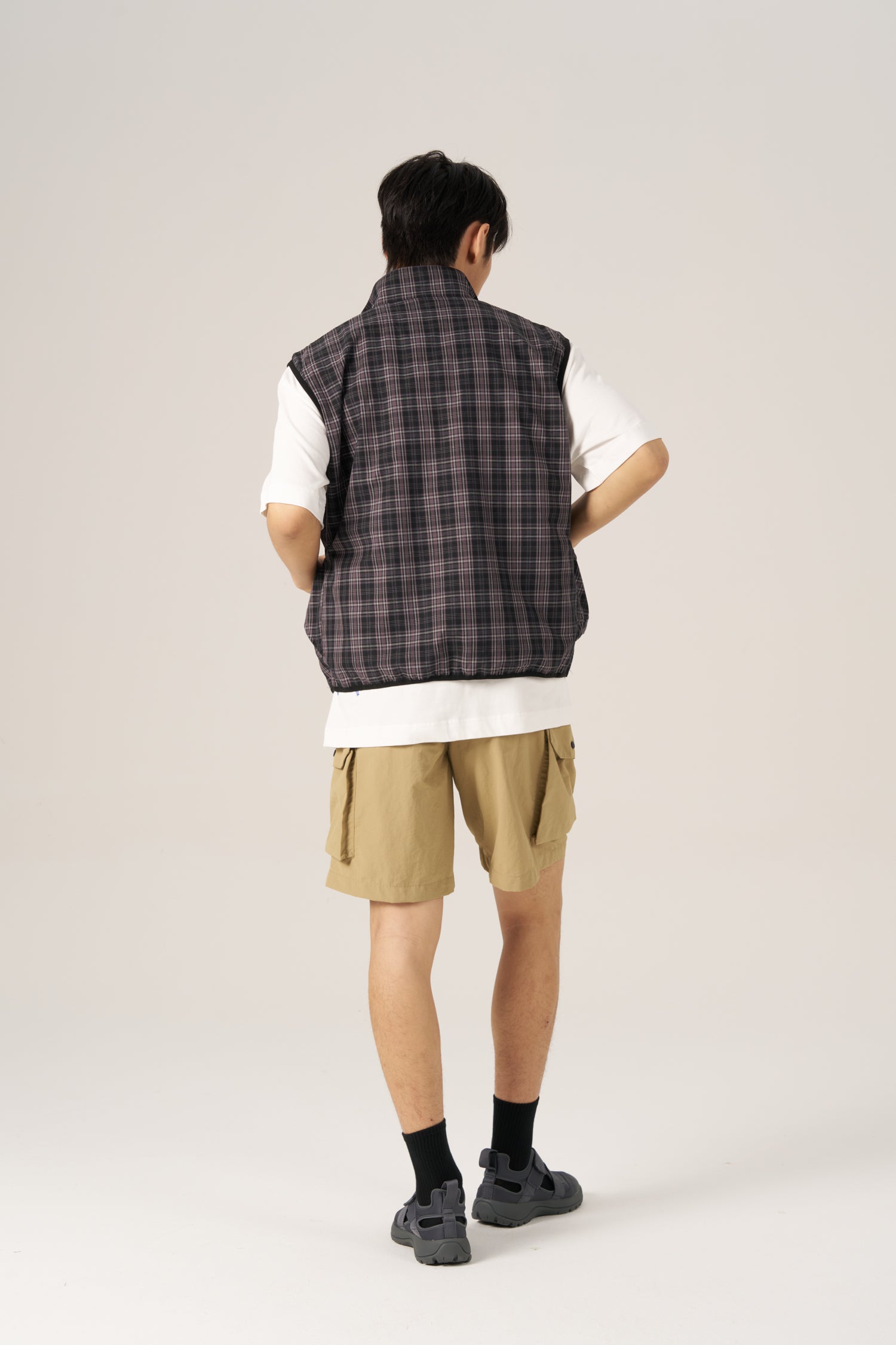 Reversible Zip Vest - Eggplant