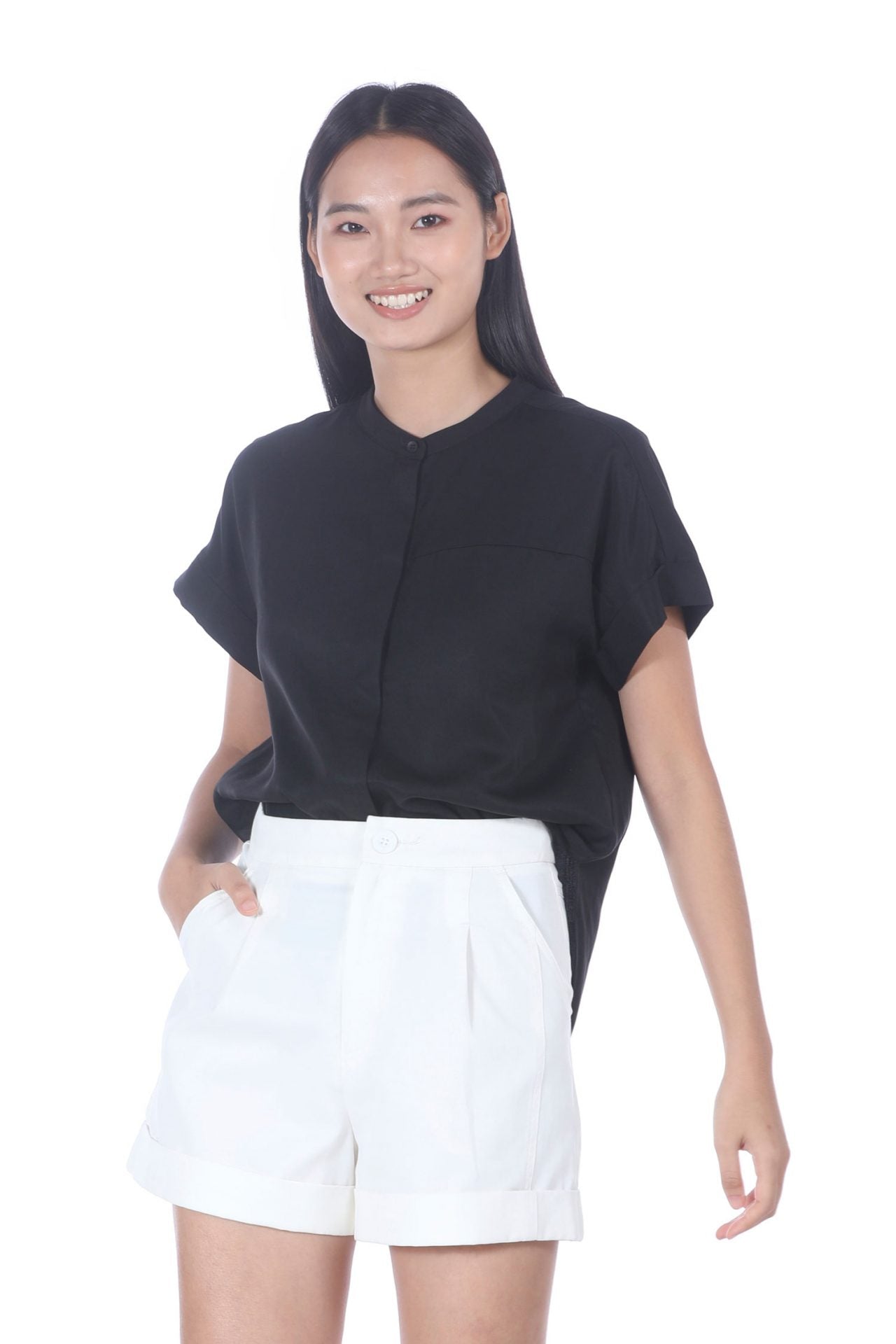 Rayon Cap Sleeves Blouse