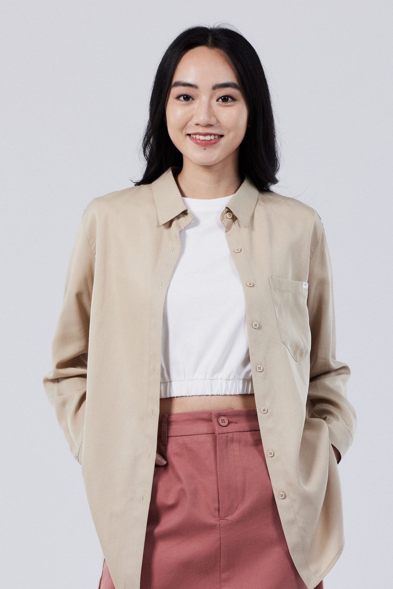 Rayon Long Sleeve Blouse