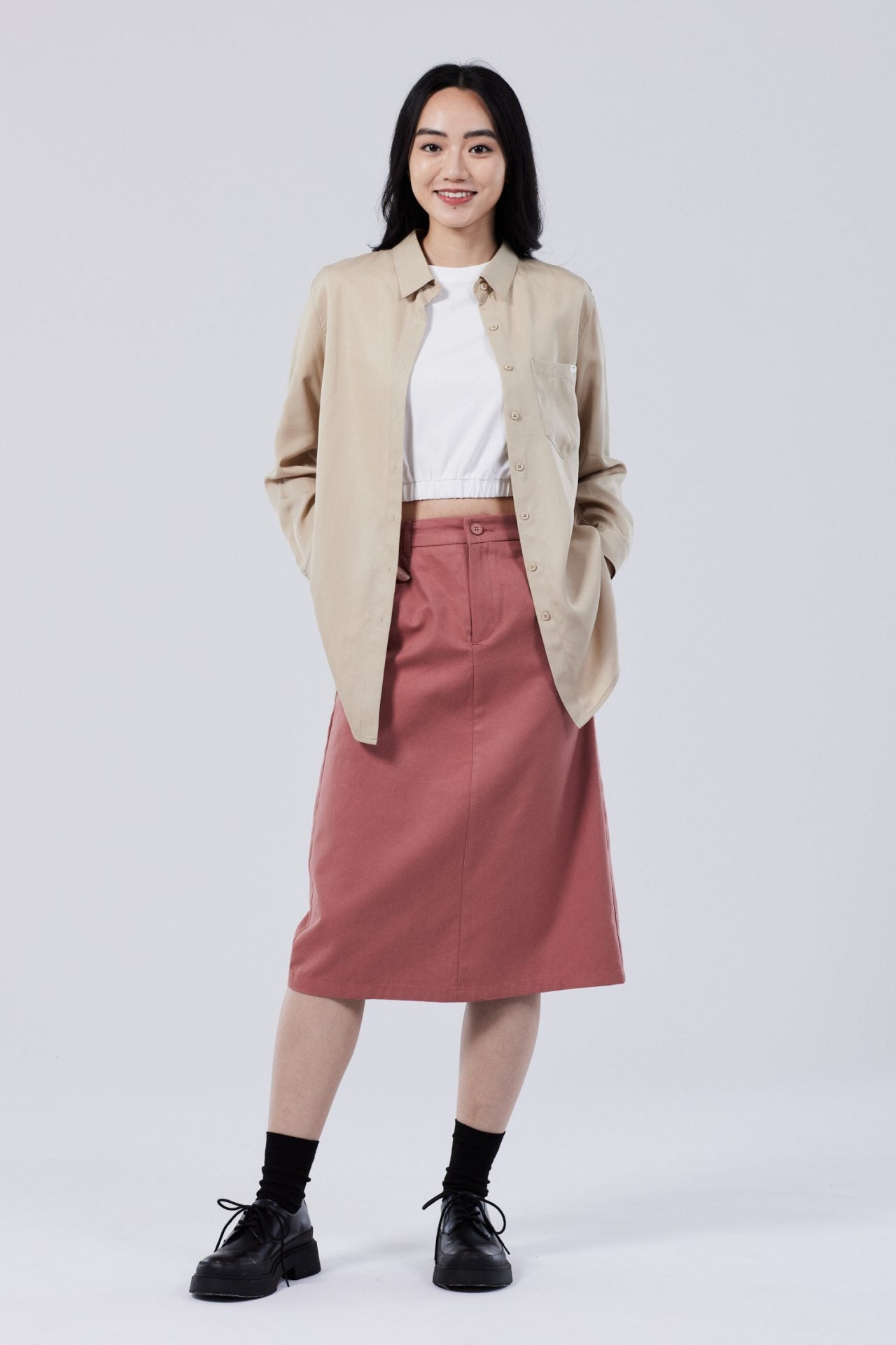 Rayon Long Sleeve Blouse