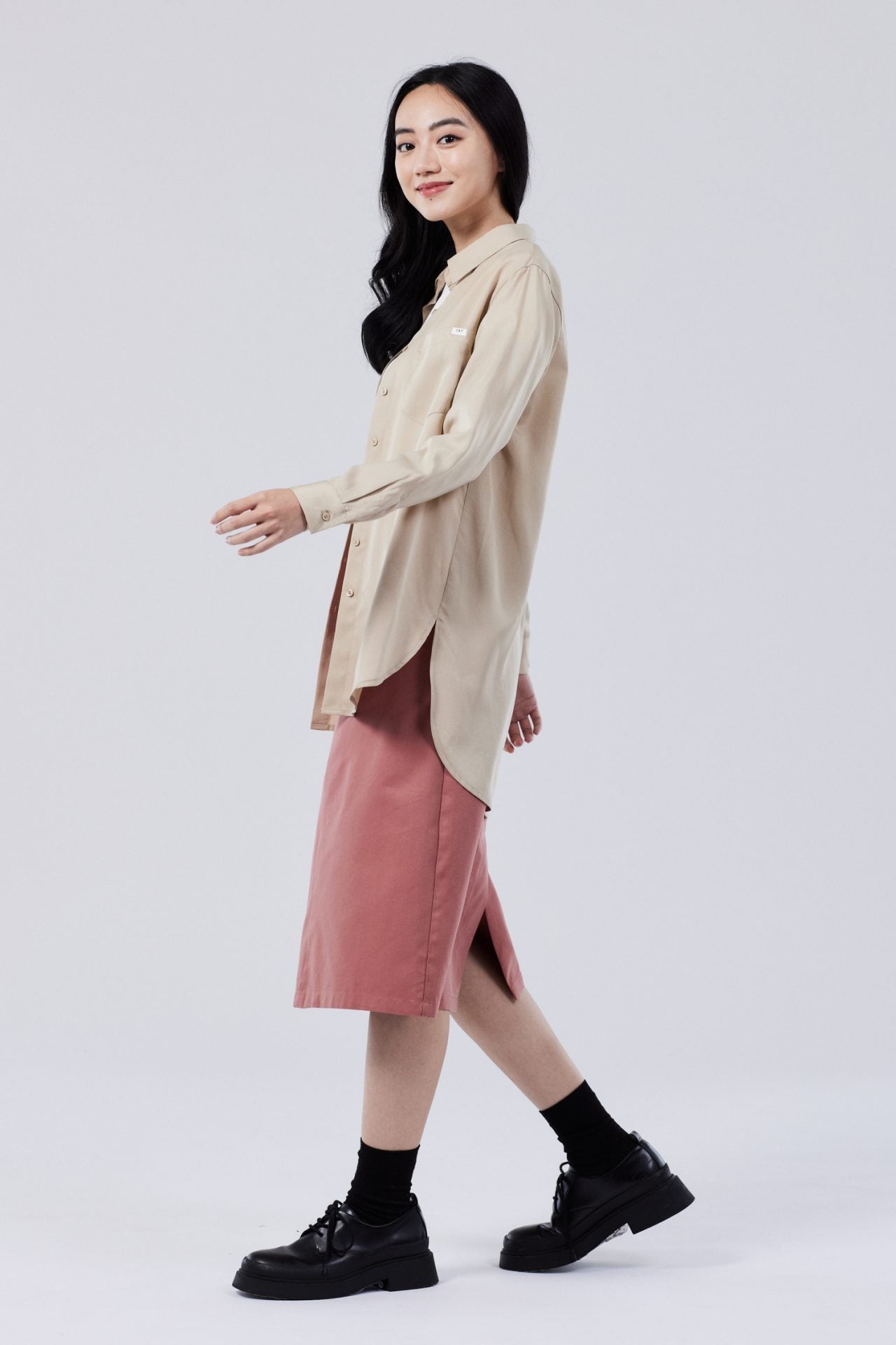 Rayon Long Sleeve Blouse