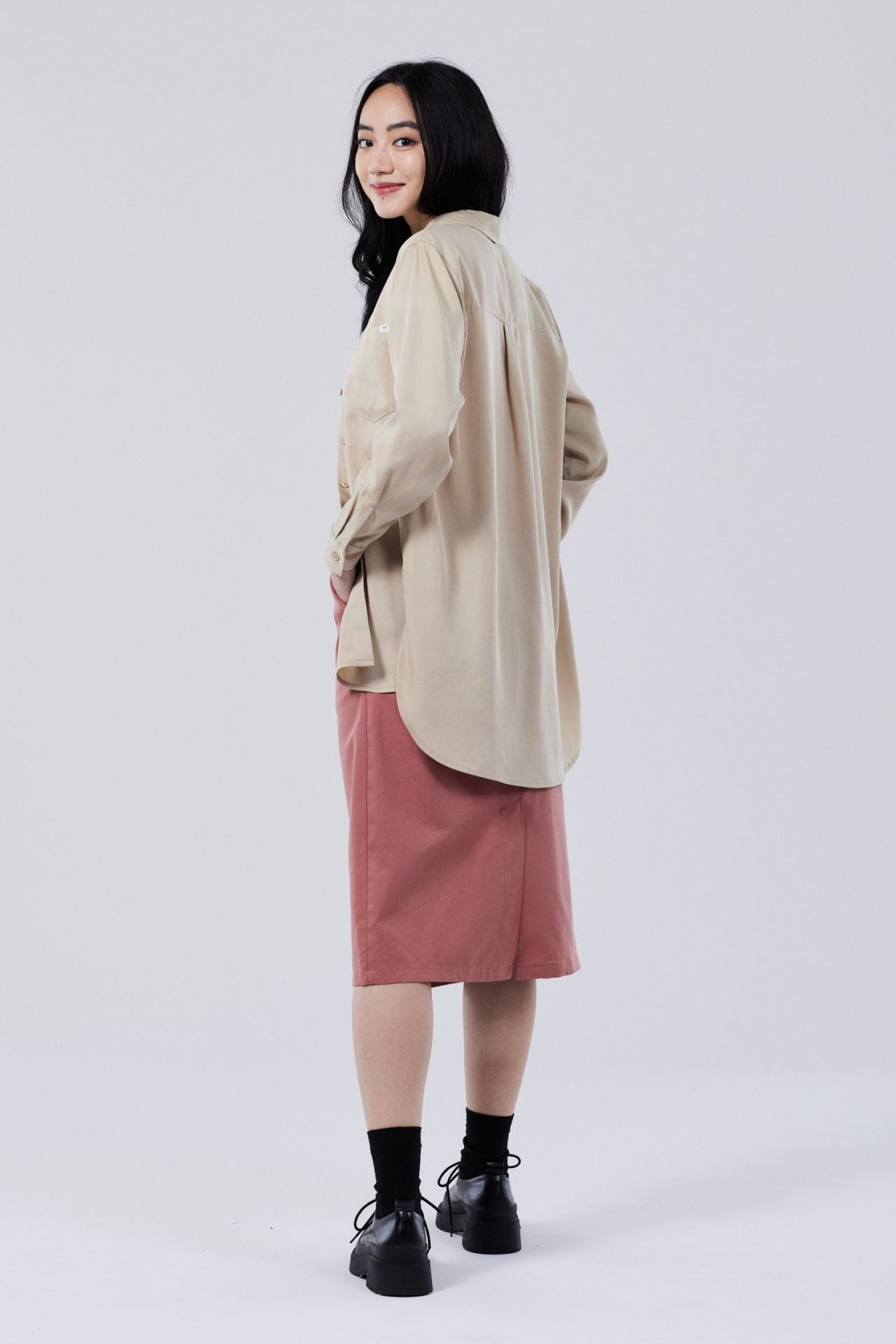 Rayon Long Sleeve Blouse