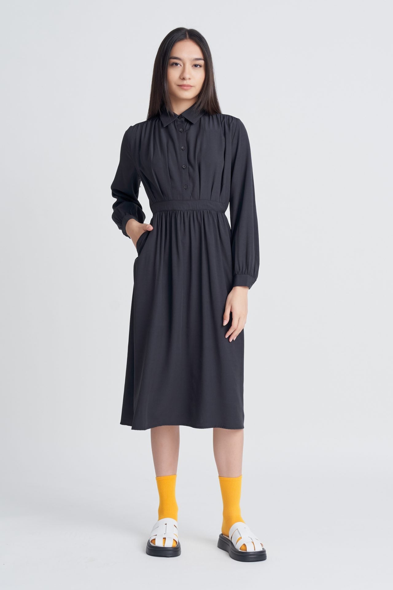 Drawstring Waist Dress