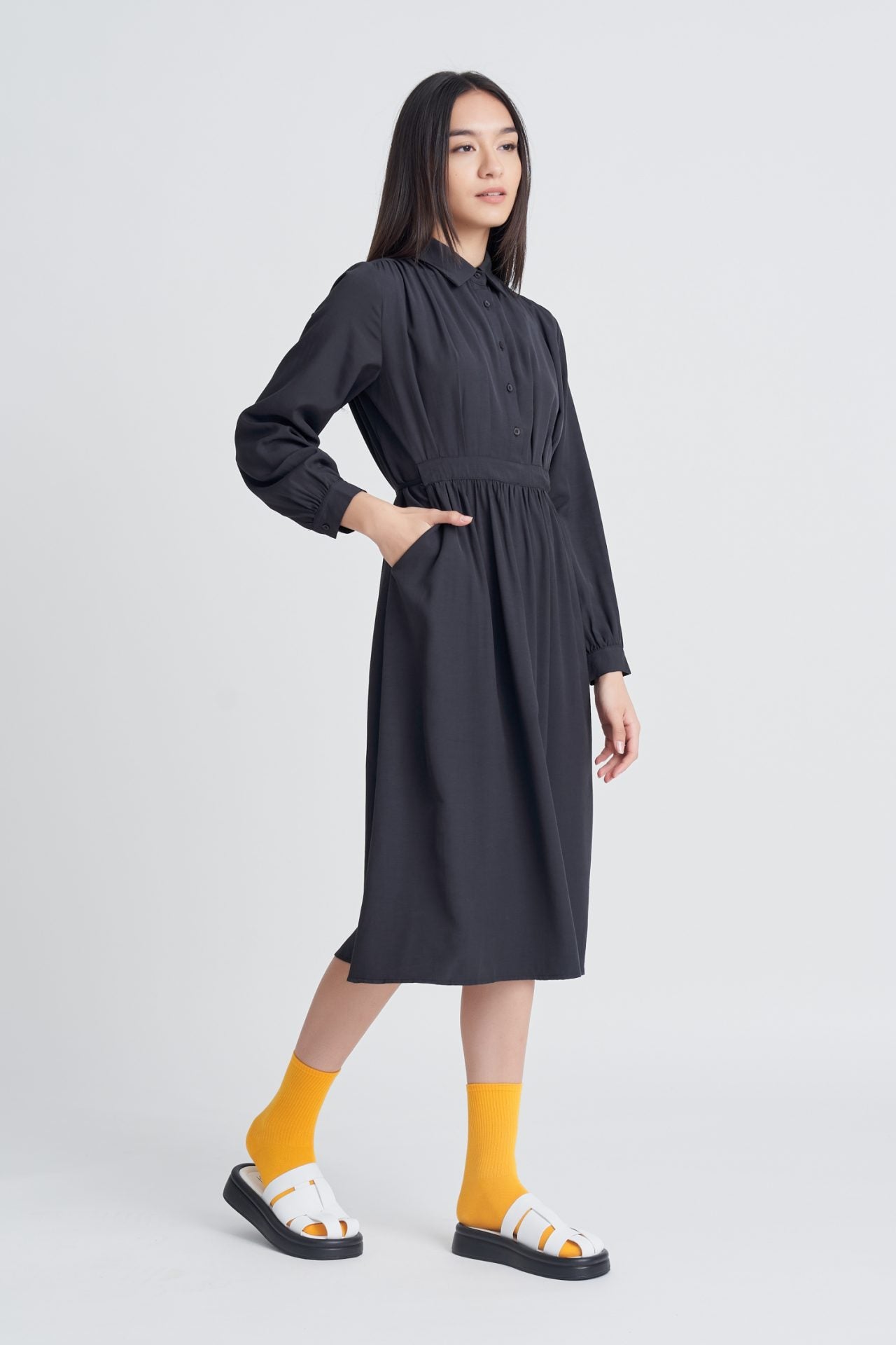 Drawstring Waist Dress