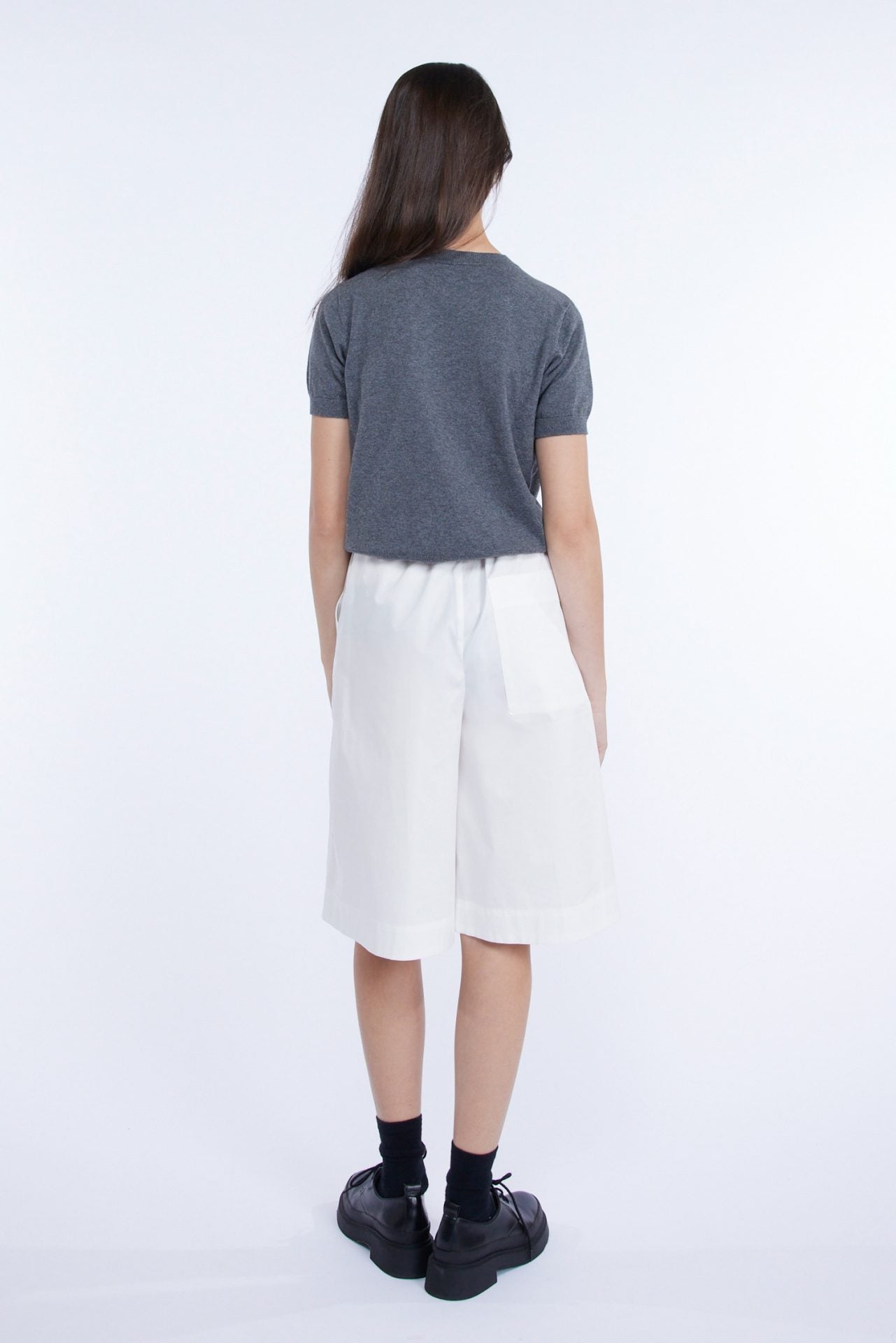 Shoulder Buttons Knit Top