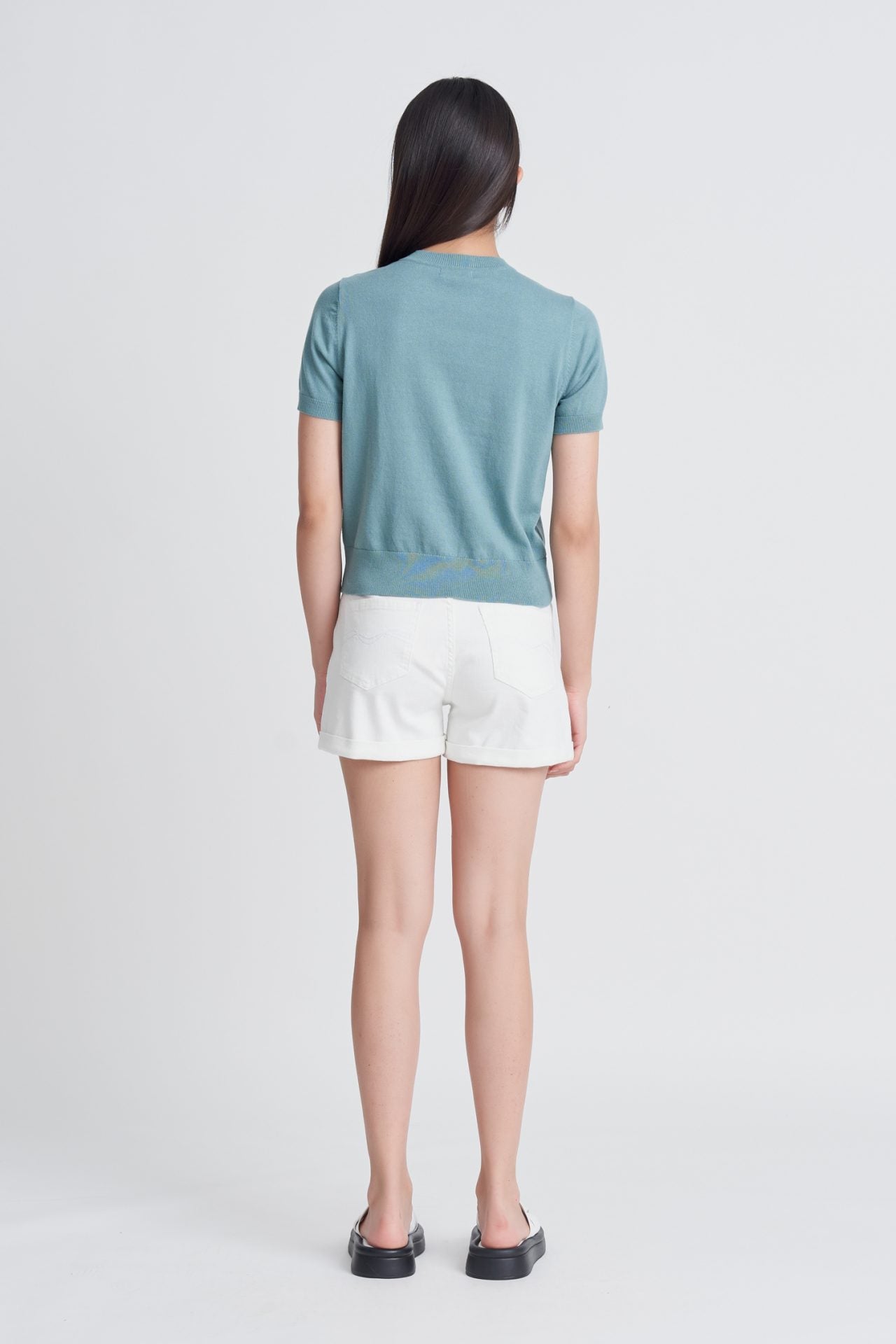 Shoulder Buttons Knit Top