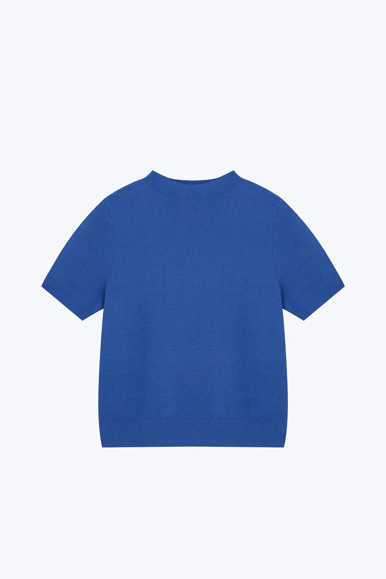 Rayon Cotton Knit Top - Cobalt