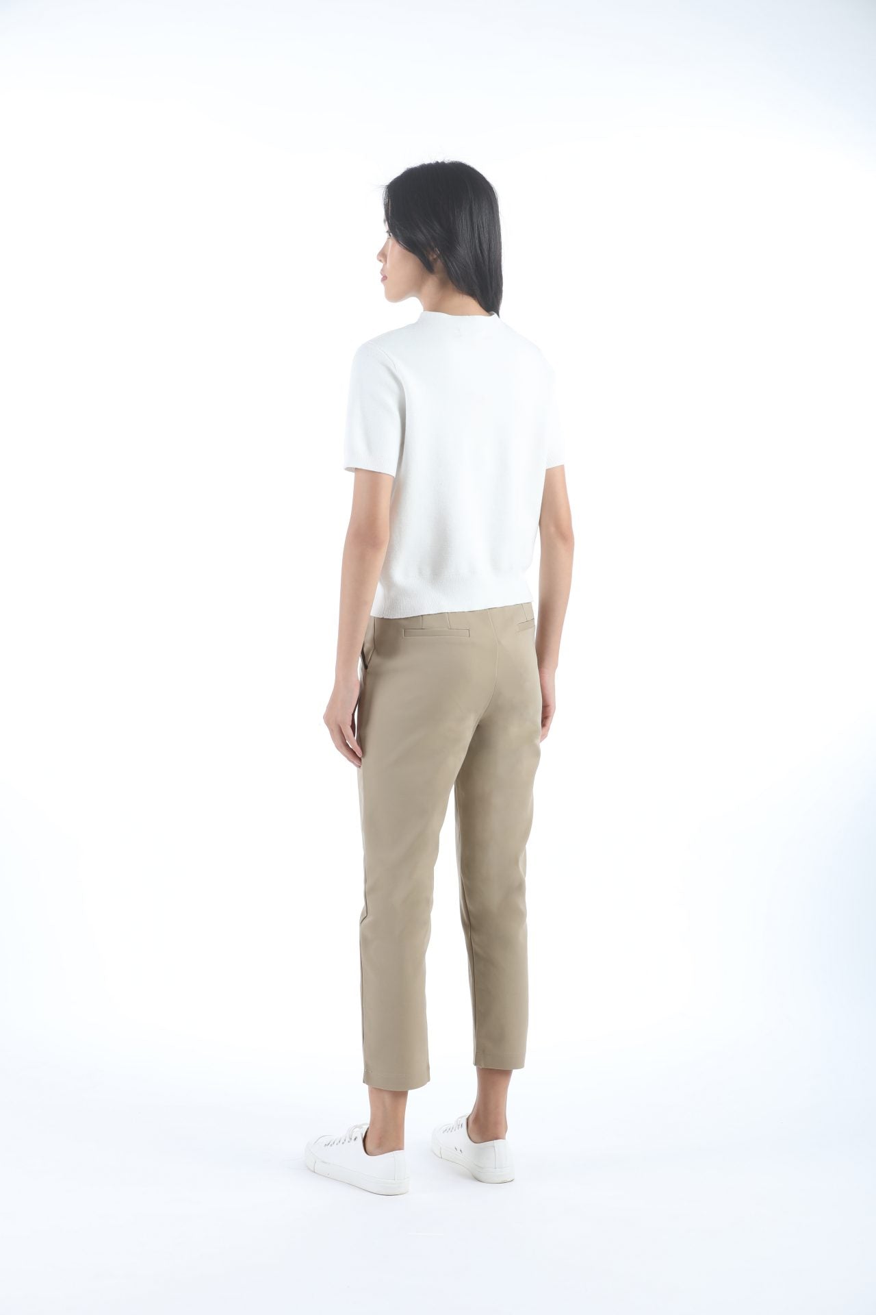 Rayon Cotton Knit Top - Cream