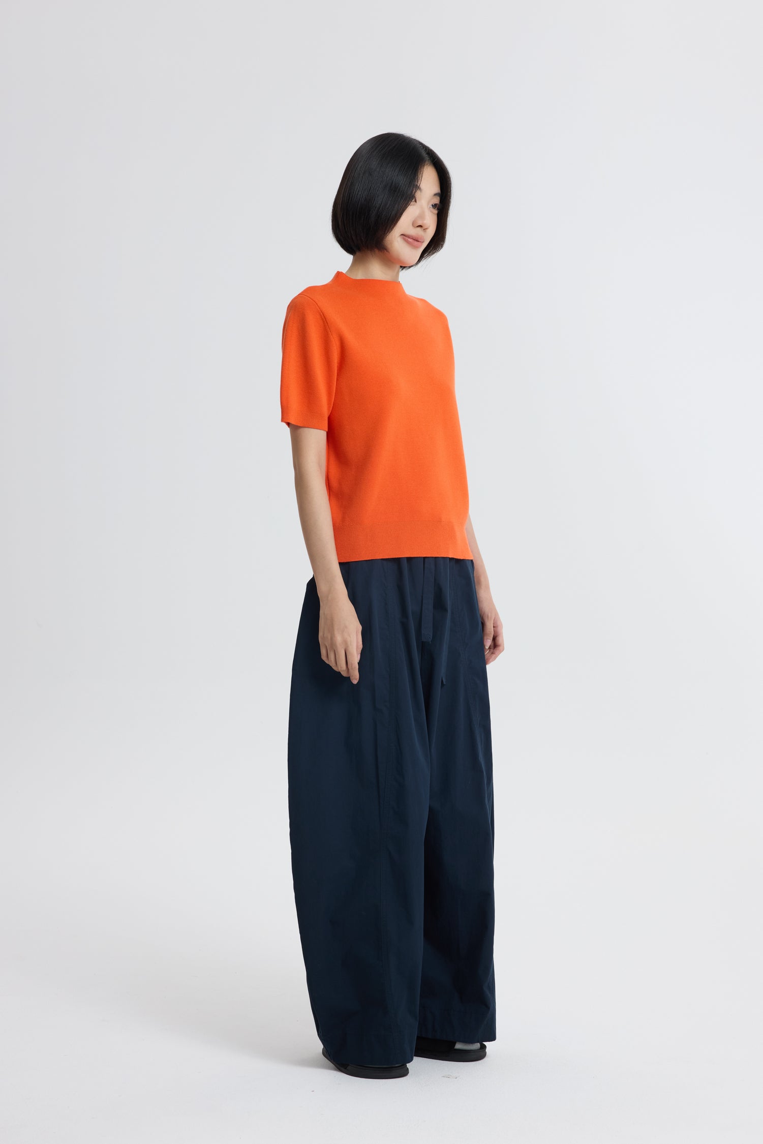 Rayon Cotton Knit Top - Vermillion
