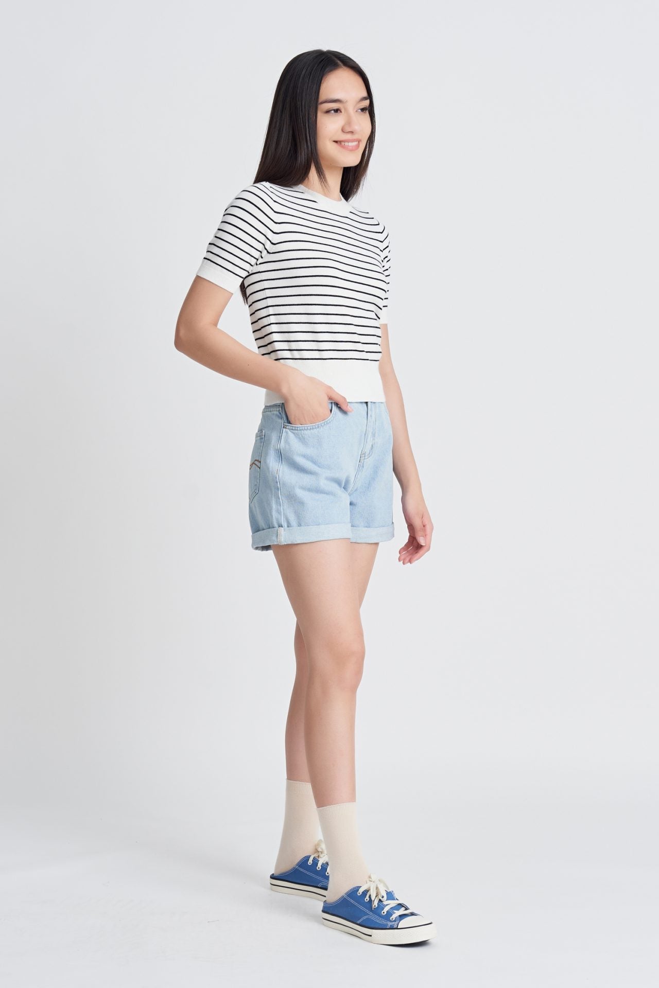 Knitted Short Sleeve Top