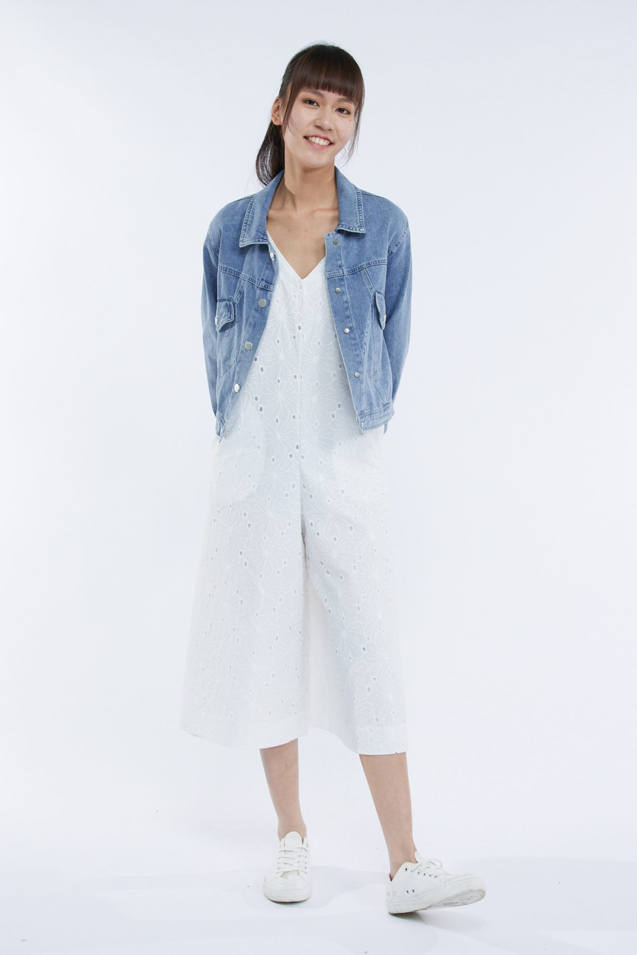 Cotton Embroidery Jumpsuit