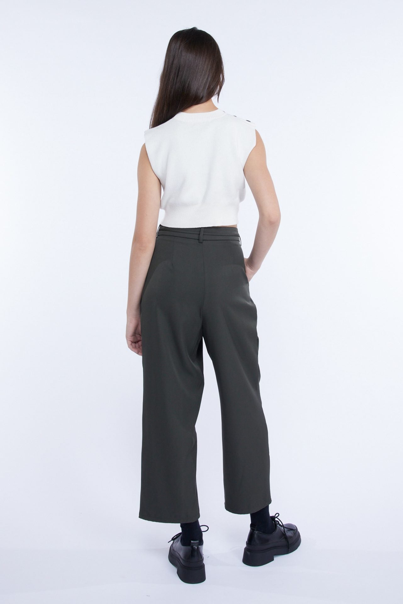 Polyester Wrapover Trousers