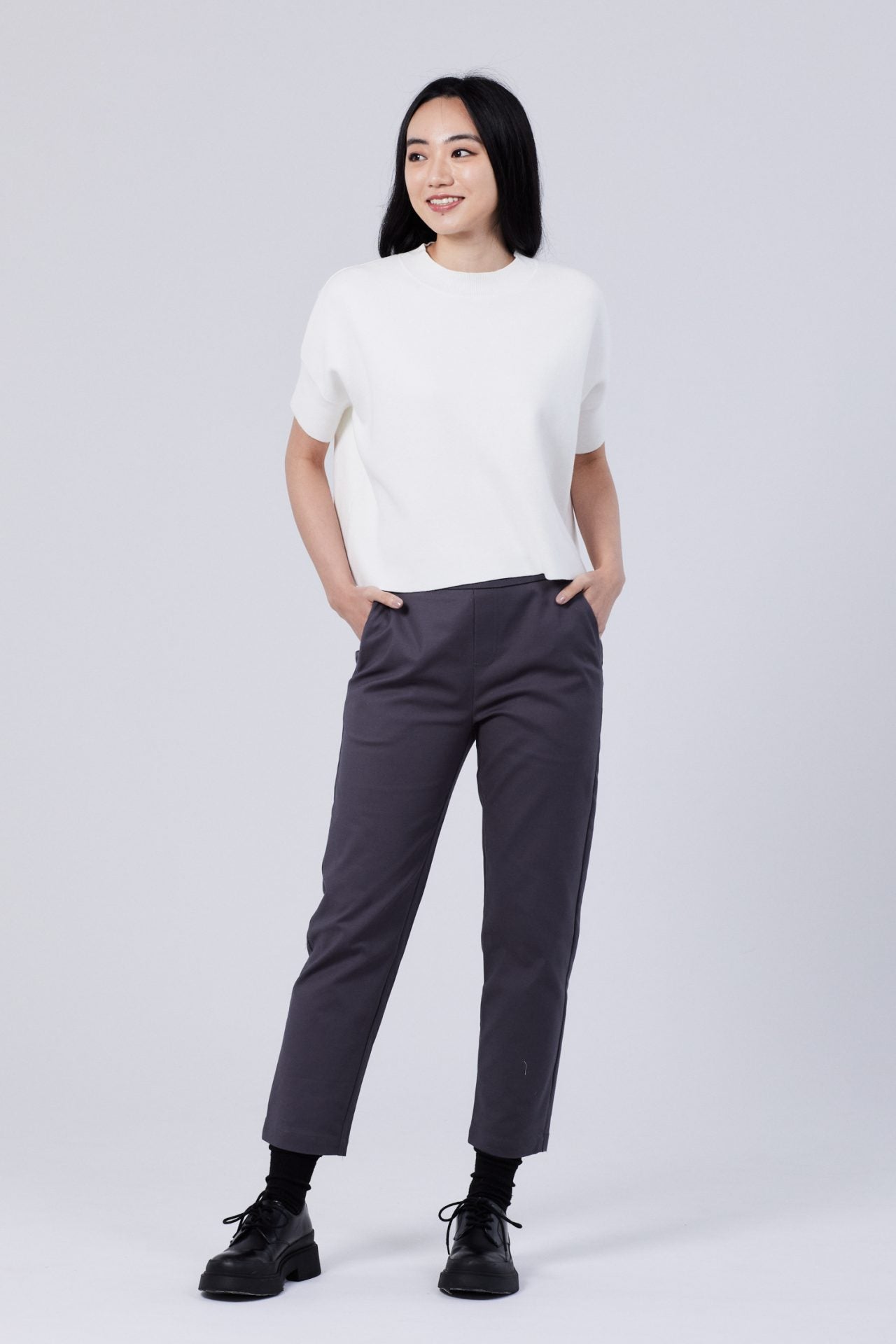 Cotton Elastane Slim Trousers