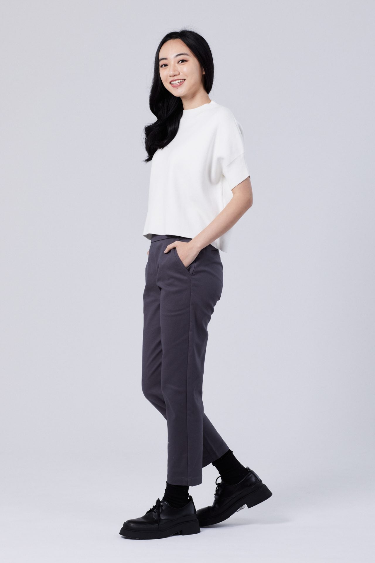 Cotton Elastane Slim Trousers