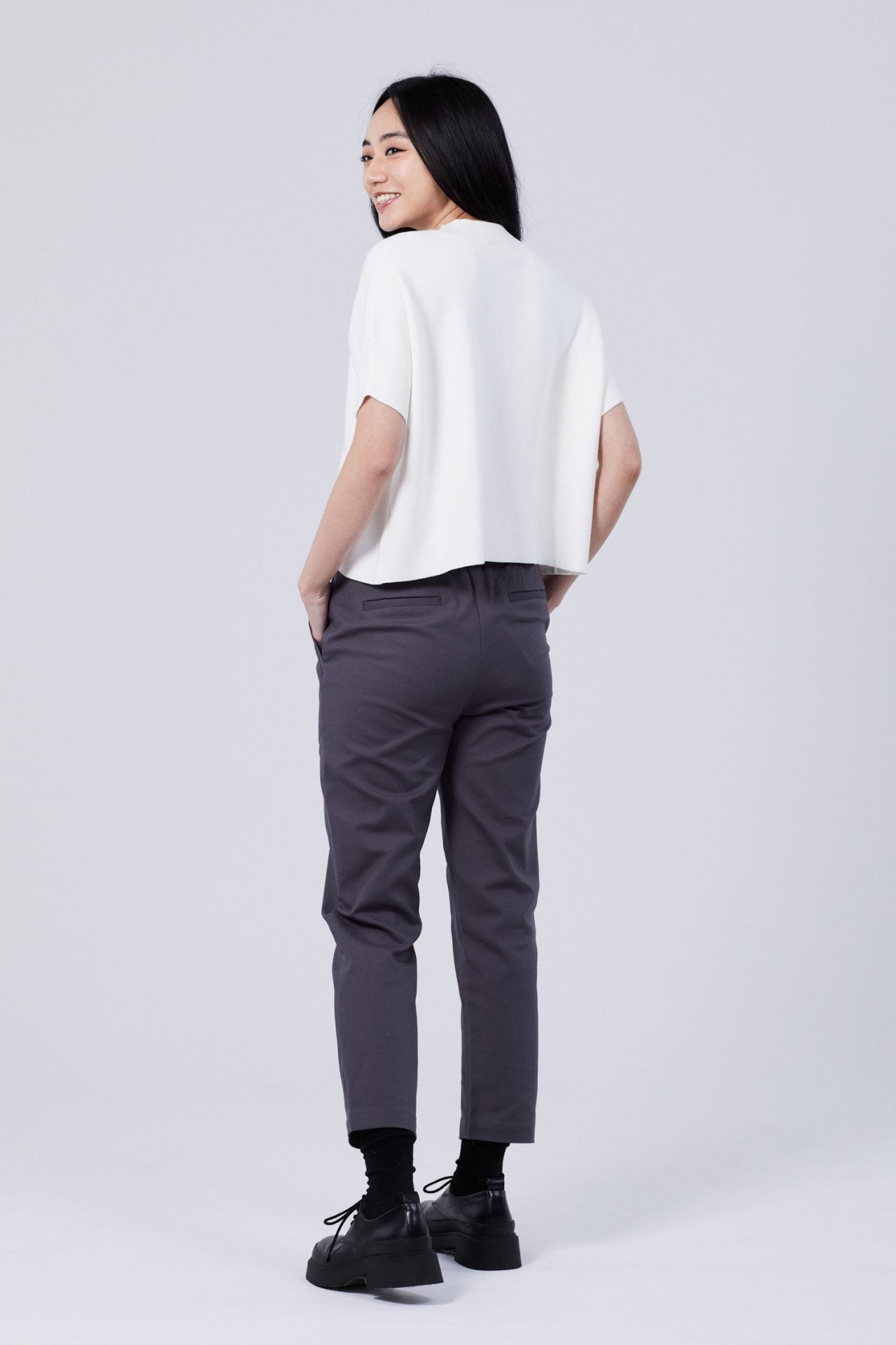 Cotton Elastane Slim Trousers