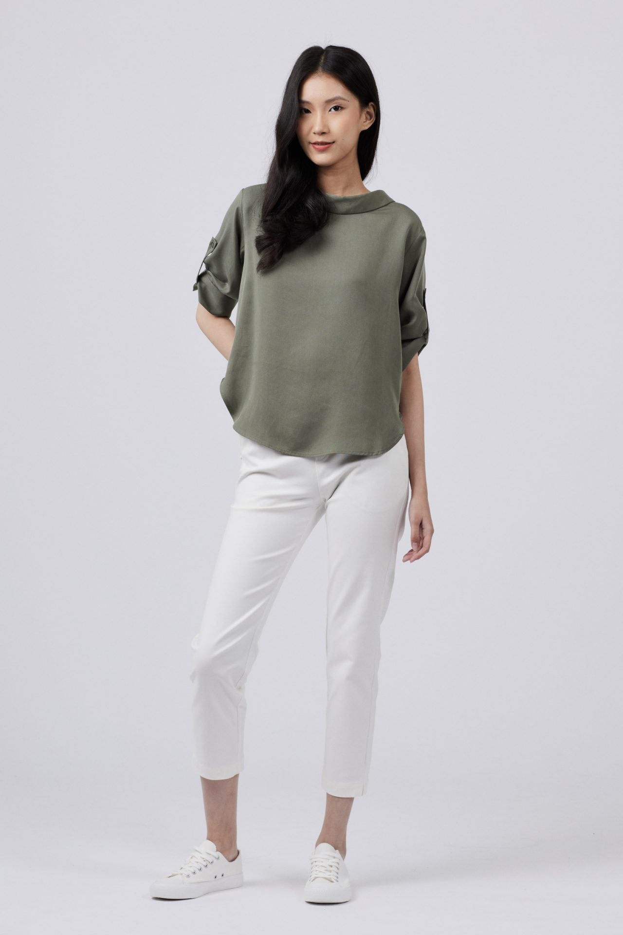 Cotton Elastane Slim Trousers